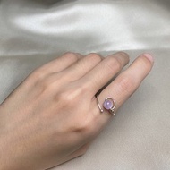 紫耀魅力-紫鋰輝石純銀戒指-開口式