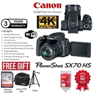 (LOWEST PRICE GUARANTEE)CANON POWERSHOT SX70 HS WIFI 4K FLIP SCREEN SUPER ZOOM 21-1365MM ZOOM SX60 S
