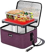 Aotto Heated Lunch Box Food Warmer - 12V/24V 2-in-1 Car Food Warmer with Vehicle Plug - Mini Portabl