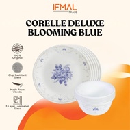 Corelle Loose Blooming Blue ( Dinner Plate/ Soup Plate 21cm/ Medium Bowl/ Noodle Bowl/ Serving Platt
