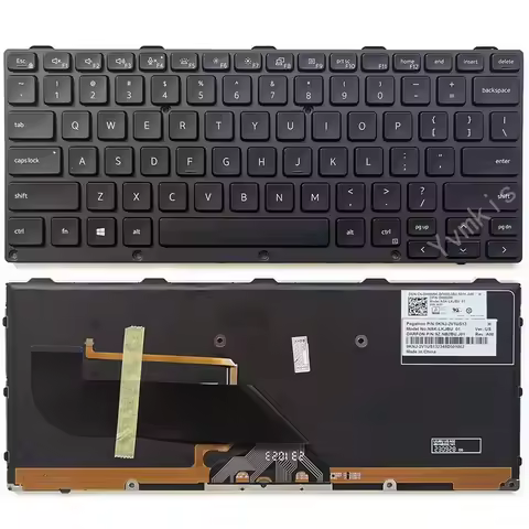 US English RGB Backlit Keyboard for Dell Latitude 7330 Rugged Extreme, Latitude 5430 Rugged 0HMW9K N