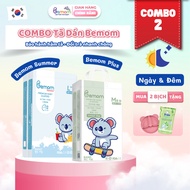 (Không Quà) Combo 2 Bịch Tã/Bỉm DÁN Bemom (Ngày Và Đêm) Siêu Mỏng Nhẹ Size S-L Cho Bé Từ 3kg-15kg