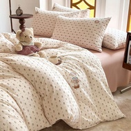 XINGQING | Soft Embroidered Cloud Cotton Bedding Set