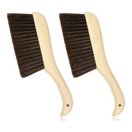 【AiBi Home】-Hand Broom Dust Brush with Wooden Handle Suitable for Counter Bed Sofa Car Fireplace Clothes Household Cleaning Durable Easy to Use
