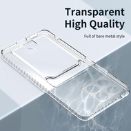 Clear Slot Card Wallet Protect Cover For Xiaomi 14T Pro 15T Pro Casing Shockproof Back Cover Xiaomi 
