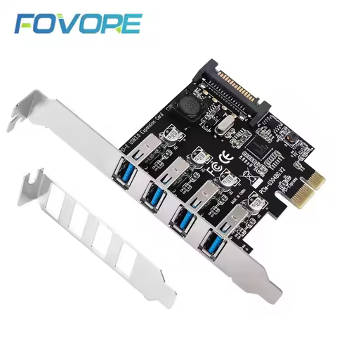PCIe USB adapter 4 Ports USB3.0 Expansion Card PCI-E PCI Express USB 3.0 Adapter Converter for PCIE 