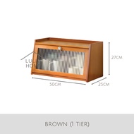 LullaHome Minimalist Muji Nordic Bamboo Cabinet Kitchen Pantry Countertop Retro Storage Cabinet