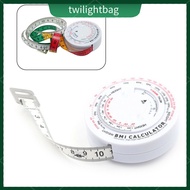 [TWILIGHT] BMI Body Mass Index Retractable Tape 150cm  Calculator Diet Tape Measures Tools