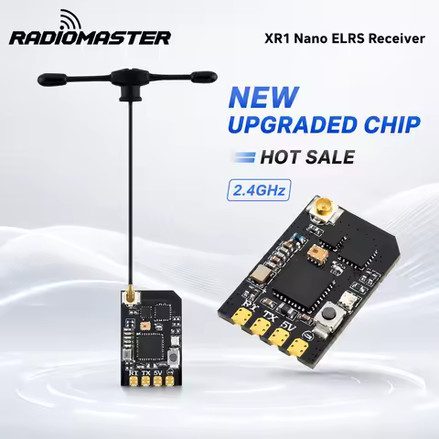 RadioMaster XR1 Nano ELRS Receiver 2.4GHz ExpressLRS RX Semtech LR1121 FPV Drone Receiver CRSF UART 