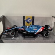 SOLIDO 1/18 ALPINE A521 2021 F1 #31 GP HUNGARY Formula Car Model Alloy Front Wheel Steering Left Fro