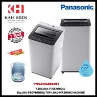 PANASONIC NA-F75S7HRQ 7.5KG /  NA-F80VB7HRQ 8KG : TOP LOAD WASHING MACHINE - 1 YEAR  WARRANTY