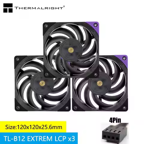 Thermalright TL-B12 EXTREM LCP Case Fan 12CM Double Ball Bearing Full LCP Polymer Material Industria