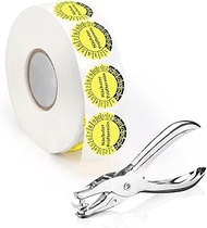 Dguv V3 Test Badges 30 mm 1 Badge Punch Pliers Round Hole 3 mm Set TÜV Badge Test Badges Self-Adhesi