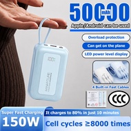【Singapore Spot】Magnetic 50000mah 150W ccc certified power bank 3c slim vention powerbank fast charg