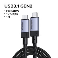 UGREEN 4K60Hz 10Gbps 240W USB C to Type C 3.1 Gen 2 Thunderbolt 3 Cable for iPad Pro 2024 MacBook Pr