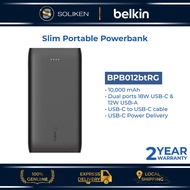Belkin BPB001btBK 18W PD Fast Charging Powerbank USB-C In/Output 10000mAh Slim Portable Powerbank