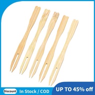 500Pcs Bamboo Appetizer Forks, 3.5 Inch Mini Bamboo Forks ,Disposable Wooden Forks, Small Fruit Food