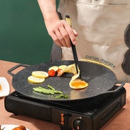|J.a| Non-Stick Grill Pan / Grill Pan Meat Sausage Grill Korean Round Flat BBQ Multifunction Pan / B