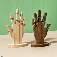 LK8S-1 Set Real Wooden Hand Form Jewelry Display Set, 2 Way Design For Wall Hanging Or Standalone Ma
