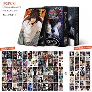 Anime Death Note Photocard Lomo Card Double-sided Postcard Sticker 92pcs/box
