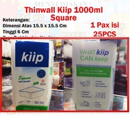 KIIP KOTAK MAKANAN/KOTAK MAKAN PLASTIK / THINWALL RECTANGLE / CONTAINER BOX PLASTIK - ISI 25 Pcs
