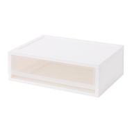SOPPROT 組合式抽屜盒, 透明白色, 38x26x12 公分
