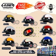 Helmet Half LASER CLASSIC 2 TONE COLOR HELMET (3 BUTTON) Topi Keledar Skuter Scooter steng separuh