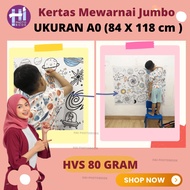 Jumbo Giant Coloring Sheet Jumbo A0 print 84 X 118 cm, 80 gram HVS paper, black and white