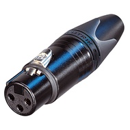 ▶ 1Pcs Switzerland Neutrik เดิมแท้ NC3FXX-B 3 Pole XLR หญิงตัวเชื่อมต่อสายเคเบิลพร้อมตัวเครื่องโลหะส