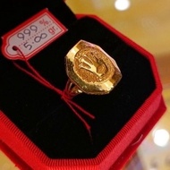 cincin rolex emas asli 999/24 karat berat 5 gram