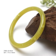 63.4mm Natural Jade Bangle 天然玉石岫玉手镯 (Z482)