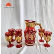 TEKO DAN GELAS SHINIL KECIL TEKO SET ARAB ESKAN OLEH-OLEH HAJI DAN UMROH BAHAN BELING