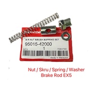 Brake Rod Nut / Bush / Spring / Washer Ex5 / Dream /Wave / C70 Belakang