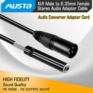 XLR 3pin to 6.35 trs female Cable 6.35mm female to 3-Pin XLR  public mixer power amplifier audio con