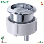 TEALY Dual Flushing Toilet Water Tank Button, ABS Silver Toilet Flush Button, Durable Plastic Toilet Push Button Spare Parts Worker