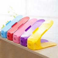 Set Of 10 Double Layer Shoe Space Saver Multicolor