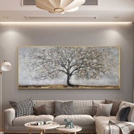 Abstract Tree Canvas Painting 100 x 50 cm Plus Frame