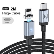 【1 Year Warranty】KUULAA สาย USB C PD 65W Magnetic USB Type C สายเคเบิล C ถึง Lightning สำหรับ iPhone 14 13 12 11 โทรศัพท์ Samsung สายแม่เหล็ก