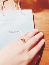 售 - 正品 Tiffany &amp; co 18K金相思豆戒指 (二手品)