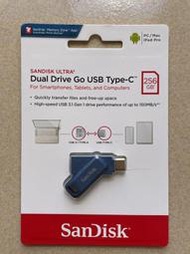 {藤井小舖-廣}SanDisk Ultra Go USB Type-C 快閃隨身碟256GB 靛藍(公司貨)      