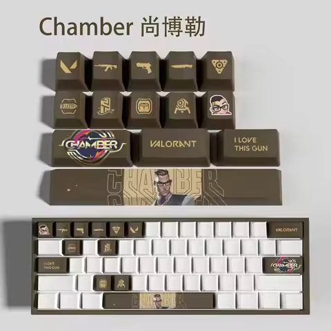 Chamber New design Valorant keycaps OEM Profile 14keys MINI SET PBT dye sub keycaps
