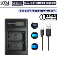 Sony FM-500H FM 500H Dual Slot Battery Charger by Divipower - 1 Year Warranty