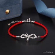 Yumei Bracelet Bracelet Bracelet Jewelry Red String s999 Pure Silver Benming Year National Trendy Ne