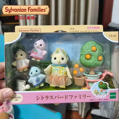 In Stock Sylvanian Families Blind Aceessories Figures Citrus Bird Family Toys For Boy Original Child