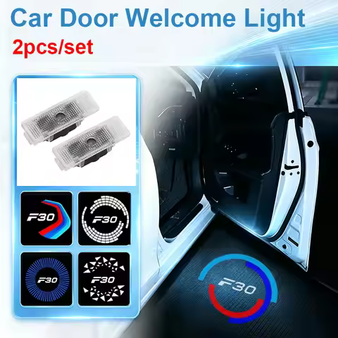 BMW 2Pcs LED Car Door Welcome Lights Projector Courtesy Ghost Shadow Lamp for BMW 3 Series F30 Logo 