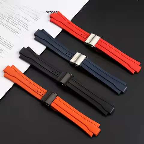 For Oris Diving AQUIS 7740 7730 Water Ghost Sports Watch Belt Strap Men Fluoro Rubber Waterproof Wat