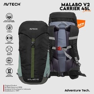 AVTECH - 45 Liter Mountain Backpack Hiking Camping Outdoor Travel Backpack Free Rain Cover - MALABO 