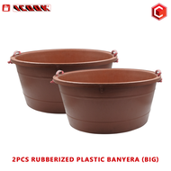 2pcs Industrial Grade Rubberized Plastic Basin Fish Banyera Round LARGE Banyera