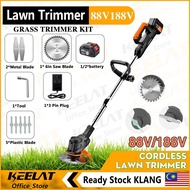 Goods in stock Keelat 88V 188V 288V Mesin Rumput Grass Cutter  Lawn Mower Cordless Trimmer Bateri El