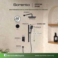 SORENTO New Generation Black shower fittings set with sliding bar/ shower set